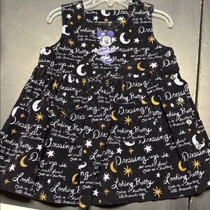The Disney Store Minnie Mouse Dress cotton velour 18 mo winter embroidered
